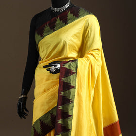 Silk ilkal saree with temple border 17 - handcrafted