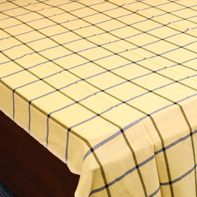 Yellow - single handloom cotton bed sheet (90 x 60 in) 90