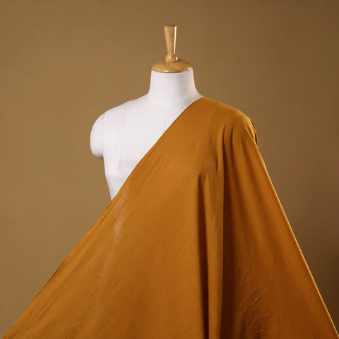 Yellow Slub Cotton Plain Fabric