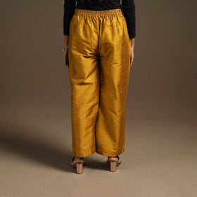 Slub silk elasticated plain palazzo 07 - handcrafted