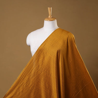 Yellow Slub Silk Plain Fabric