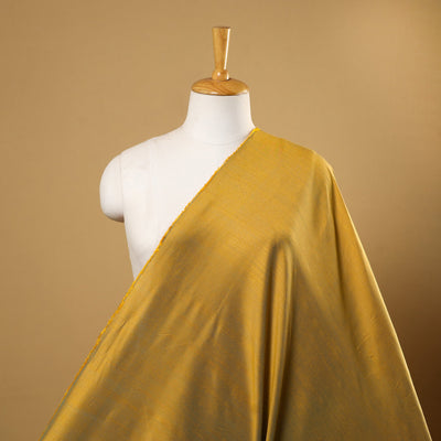 Yellow Slub Silk Plain Fabric 
