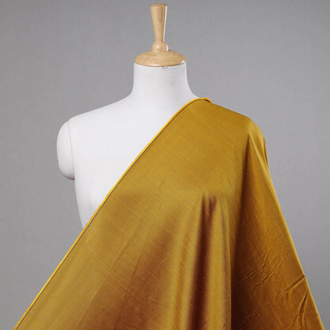 Yellow - Slub Silk Plain Fabric 13