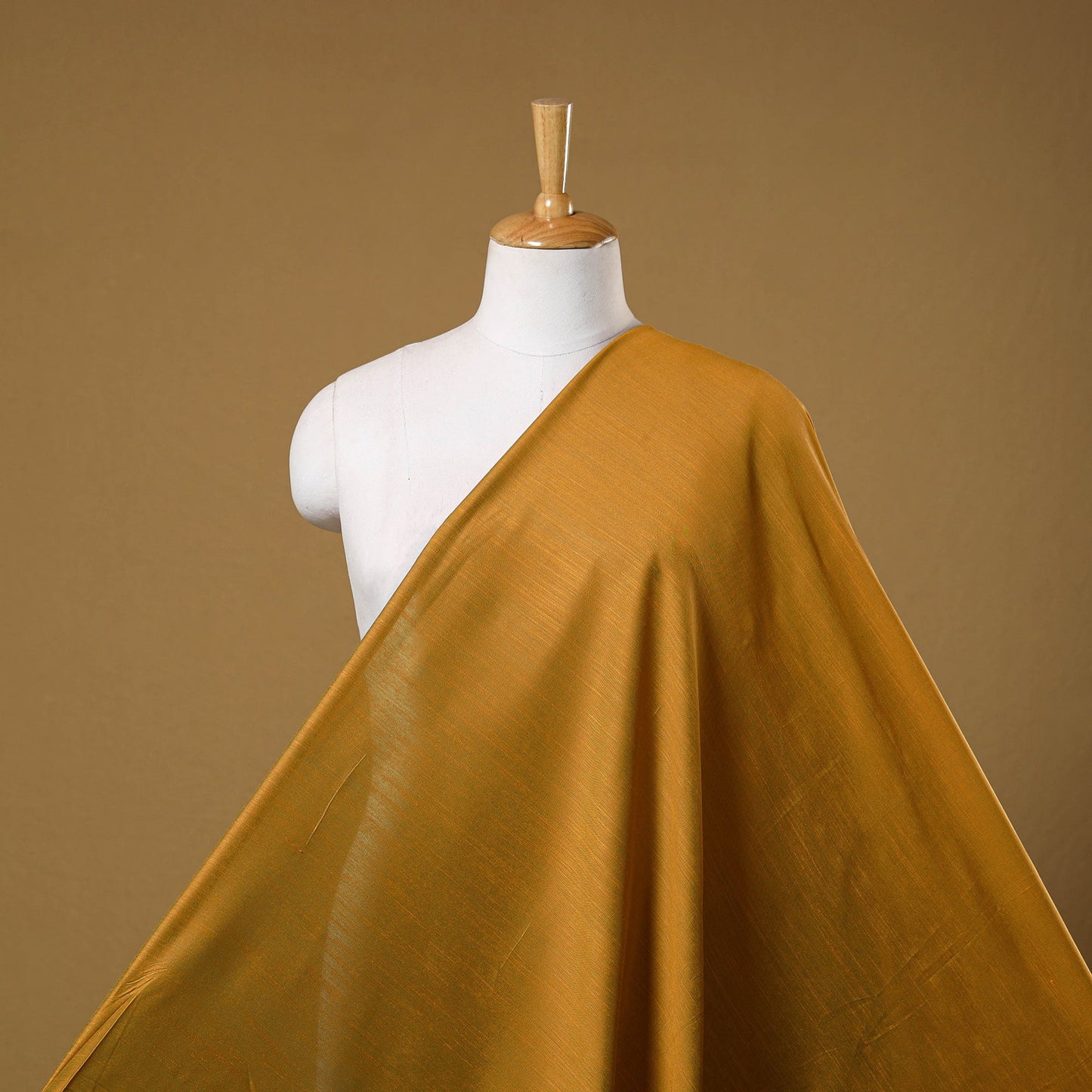 Yellow - slub silk plain fabric 15 - handcrafted