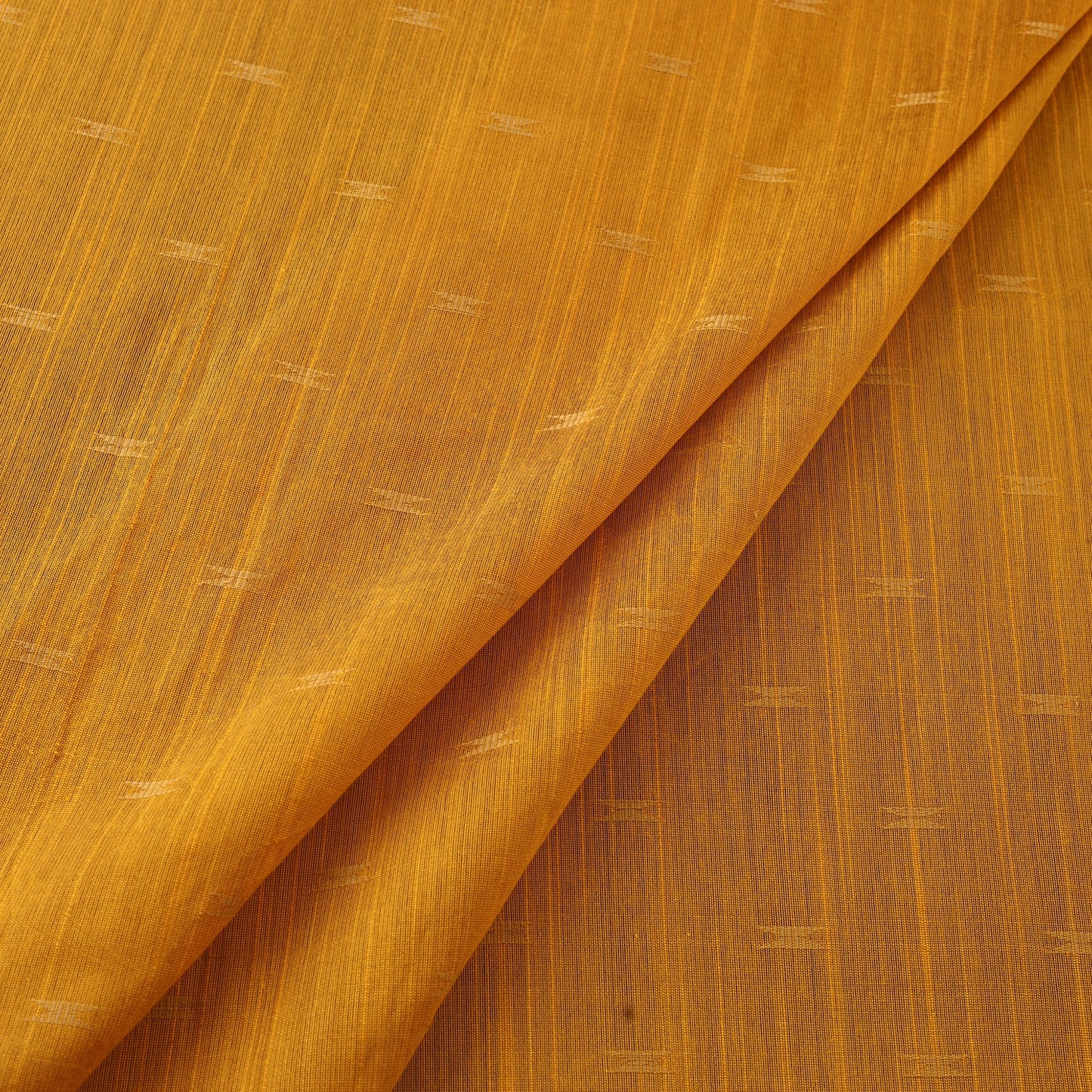 Yellow Spun Dupion Viscose Silk Buti Fabric