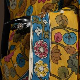Yellow - srikalahasti handloom cotton handpainted pen