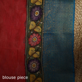 Srikalahasti handloom mangalagiri pattu silk handpainted