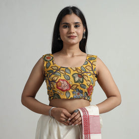 Yellow - srikalahasti handpainted penwork kalamkari