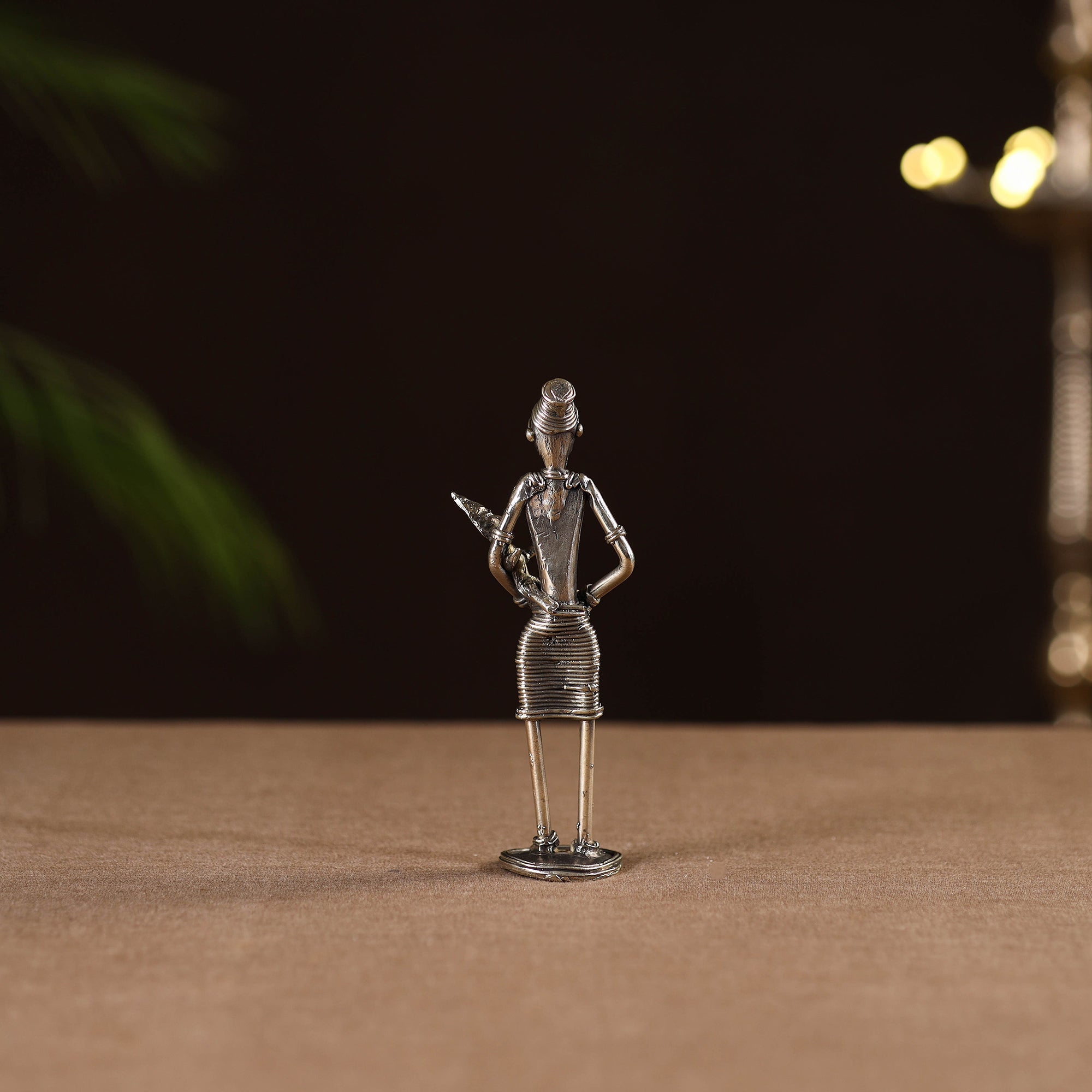 Standing women with child - tribal odisha dokra handmade