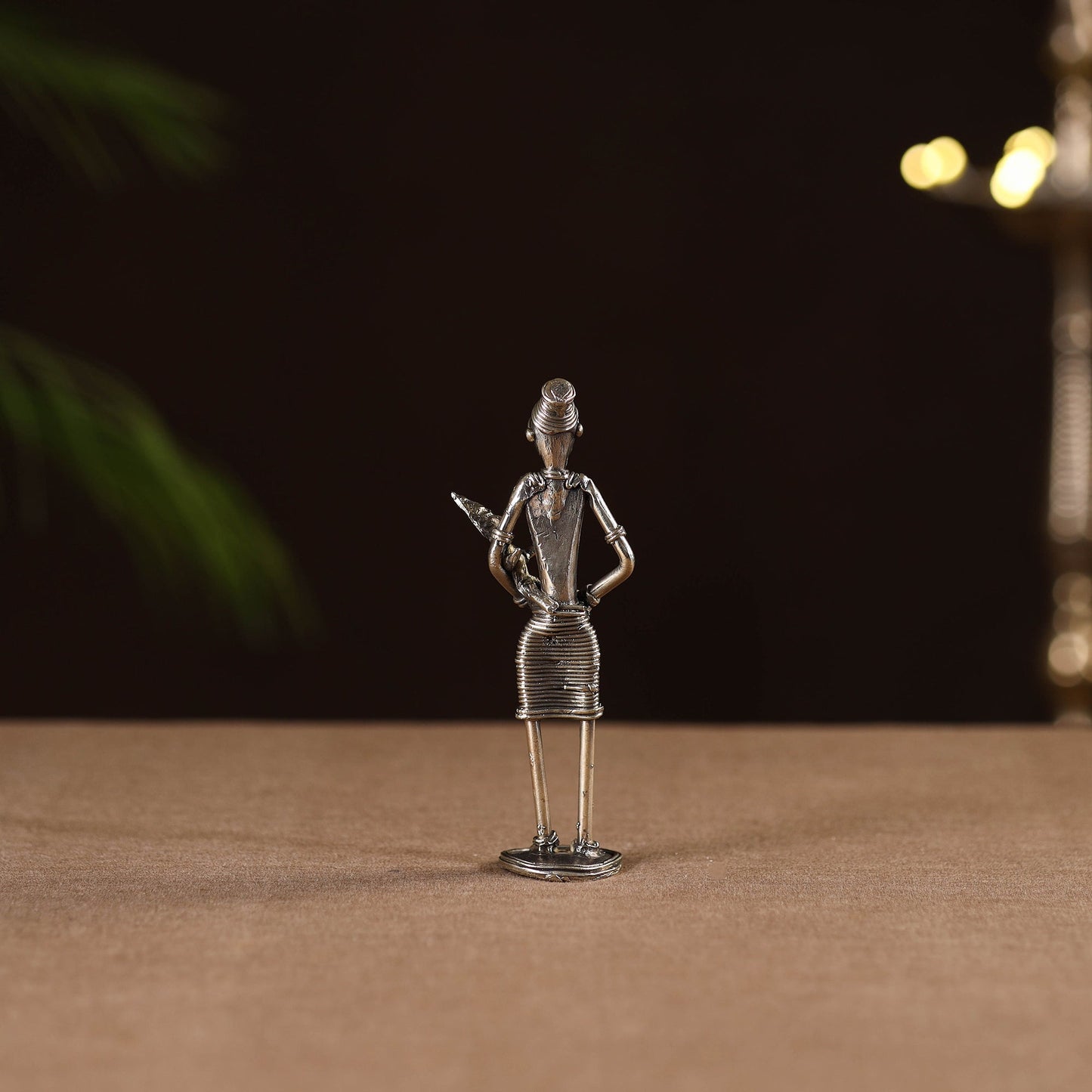 Standing women with child - tribal odisha dokra handmade