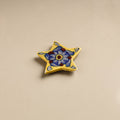 Yellow Star Original Blue Pottery Ceramic Fridge Magnet