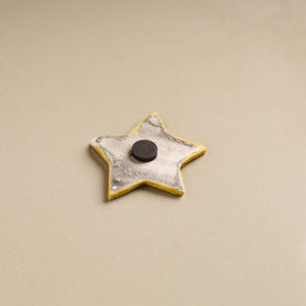 Yellow Star Original Blue Pottery Ceramic Fridge Magnet