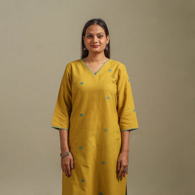 Straight cotton hand embroidered jamdani border thread buti