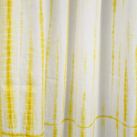 Yellow - tie & dye cotton shibori curtain for door (set