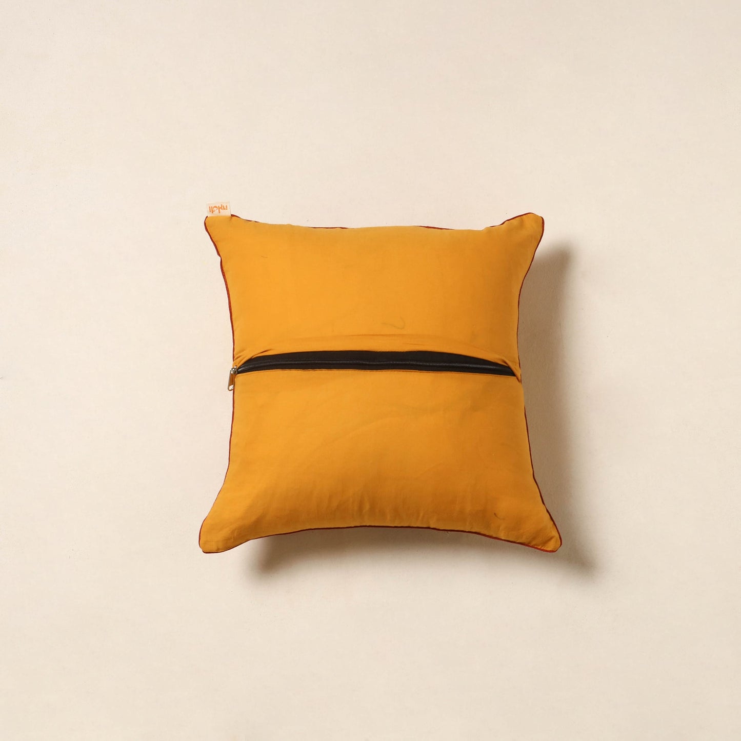 Yellow - tie & dye cotton shibori cushion cover 80