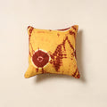 Yellow - tie & dye cotton shibori cushion cover 80