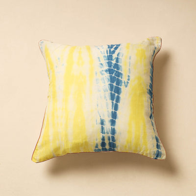 Yellow Tie & Dye Cotton Shibori Cushion Cover