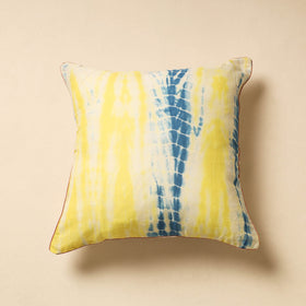 Yellow Tie & Dye Cotton Shibori Cushion Cover