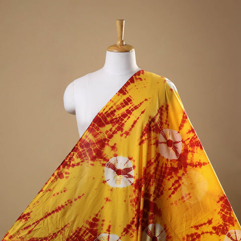 Yellow Tie-Dye Cotton Shibori Fabric 
