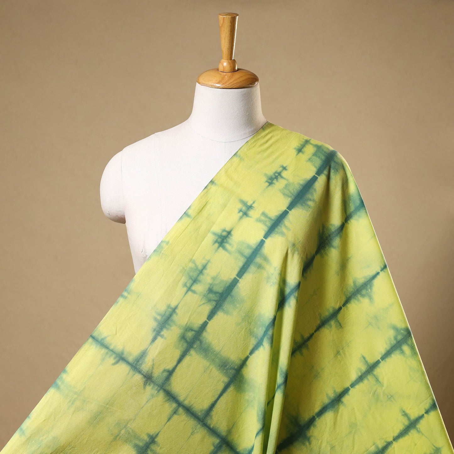 Buy Yellow Tie-Dye Cotton Shibori Fabric Online