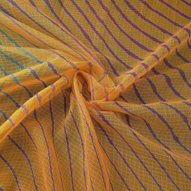 Yellow - leheriya tie-dye kota doria cotton fabric 17