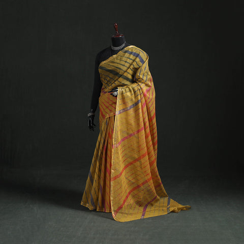 Tie-dye kota doria cotton leheriya saree 02 - handcrafted