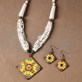  Tikuli Art Handpainted Wooden Necklace Set Online at iTokri.com