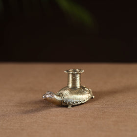 Tortoise - tribal odisha dokra handmade candle stand 09
