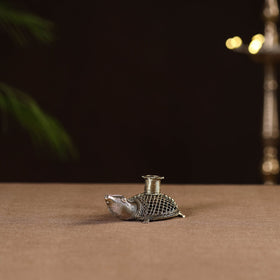 Tortoise - tribal odisha dokra handmade candle stand 10