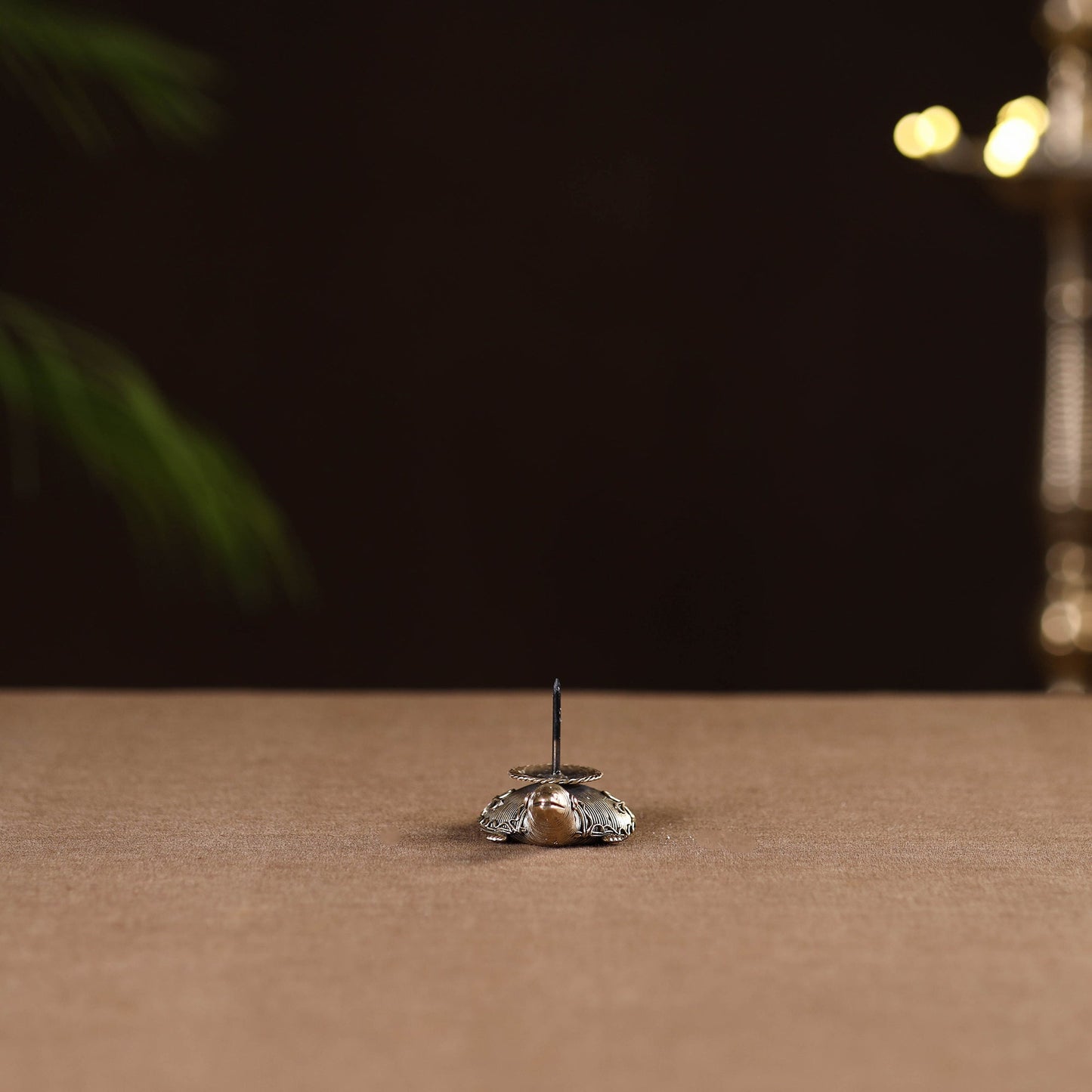 Tortoise - tribal odisha dokra handmade candle stand 12