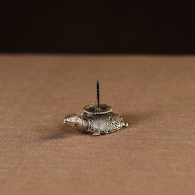 Tortoise - tribal odisha dokra handmade candle stand 12