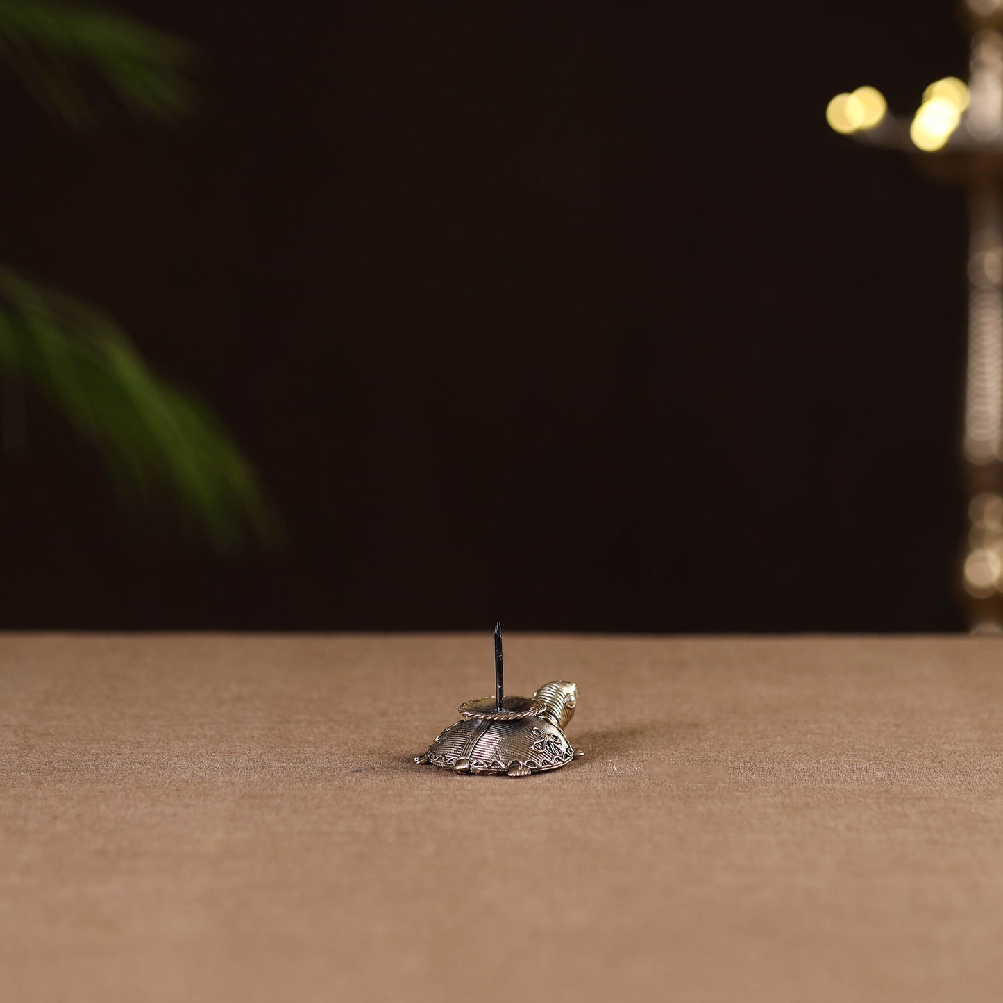 Tortoise - tribal odisha dokra handmade candle stand 12