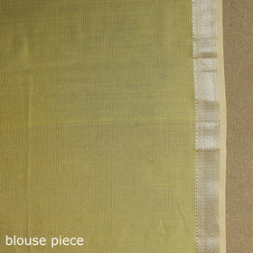 Yellow - traditional handloom zari work silk maheshwari