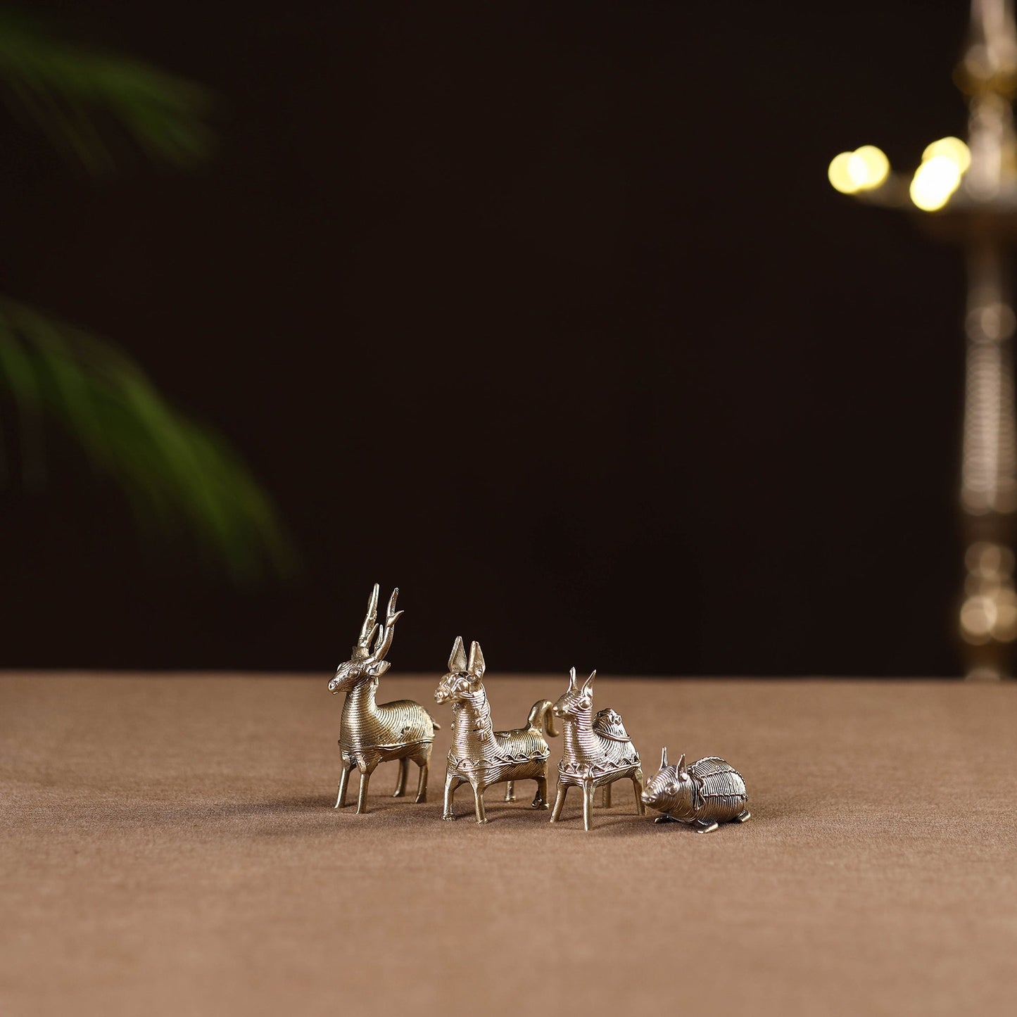 Tribal odisha dokra handmade home decor item (set of 4) 05