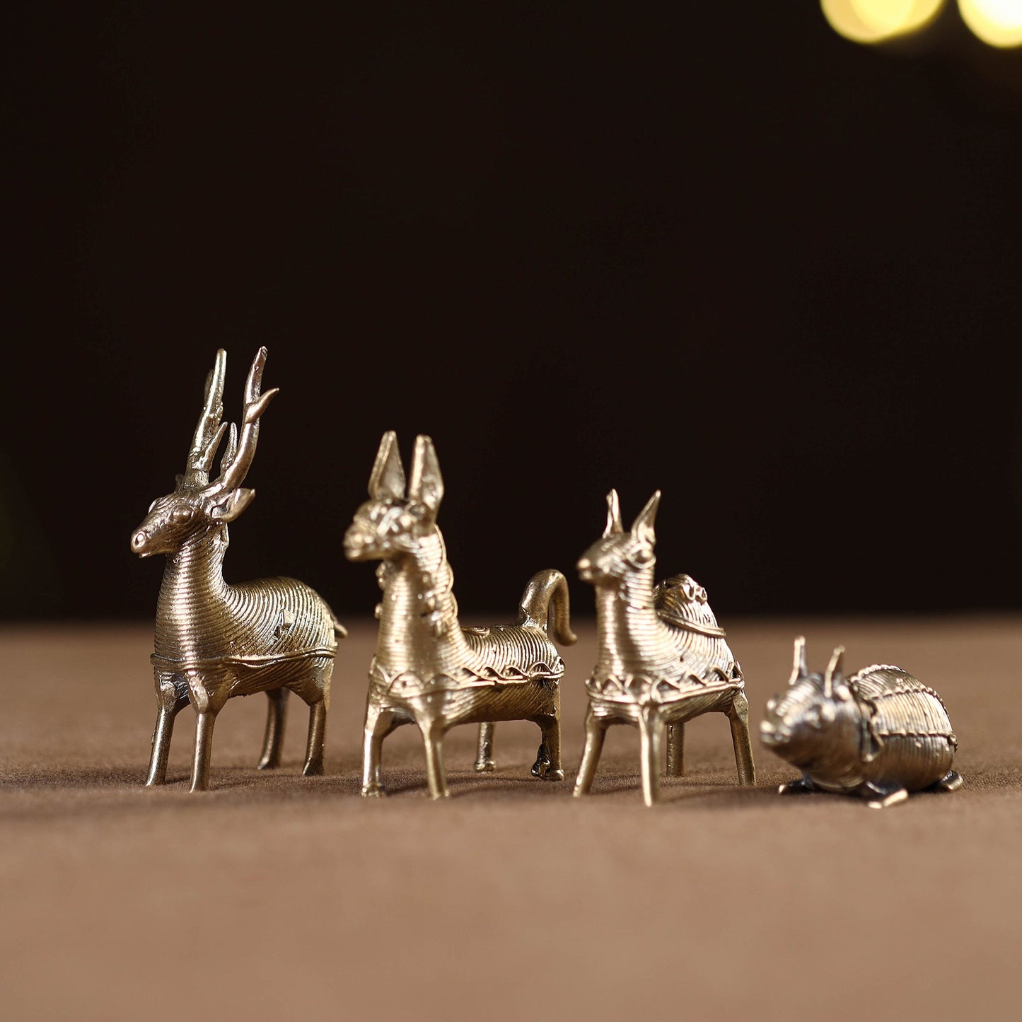 Tribal odisha dokra handmade home decor item (set of 4) 05