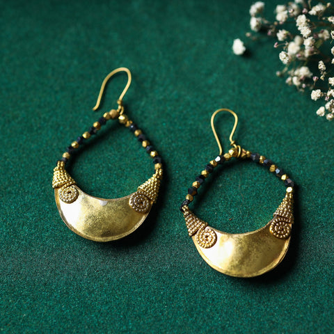 Yellow - tribal odisha dokra threadwork earrings