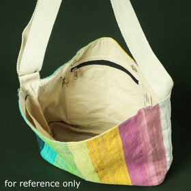 Yellow Upcycled Weave Handmade Sling Bag
