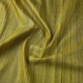 Yellow Vidarbha Pure Tussar x Ghicha Silk Handloom Fabric