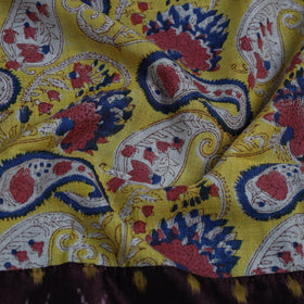 Yellow - woollen sanganeri blouse piece 67 - handcrafted
