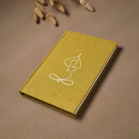 Yoga hand embroidered fabric cover handmade paper journal
