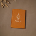 Yoga hand embroidered fabric cover handmade paper journal
