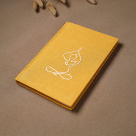 Yoga hand embroidered fabric cover handmade paper journal