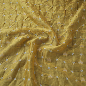 Zari buti silk tie-dye bandhani fabric 04 - handcrafted