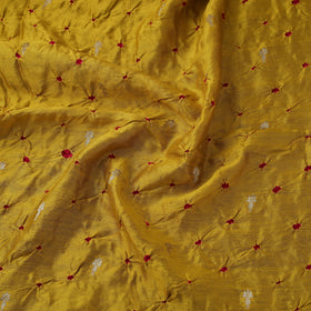 Zari buti silk tie-dye bandhani fabric 12 - handcrafted