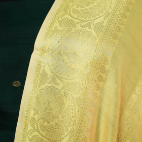Yellow - zari work banarasi silk dupatta 17 - handcrafted