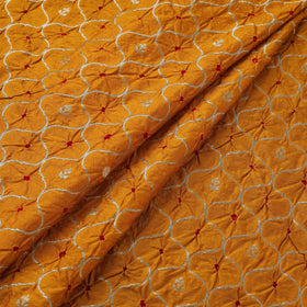 Zari work silk tie-dye bandhani fabric 38 - handcrafted