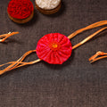 Yo Yo Flower - Handmade Blue Mango Rakhi 