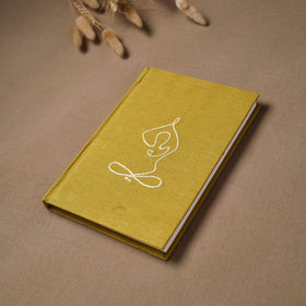 Yoga hand embroidered fabric cover handmade paper journal