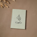 Yoga hand embroidered fabric cover handmade paper journal
