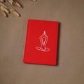 Yoga hand embroidered fabric cover handmade paper journal